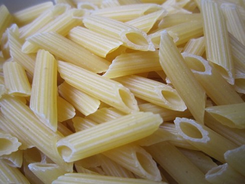 Uncooked penne