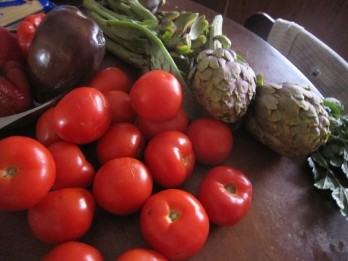 Tomatoes and other vegetables