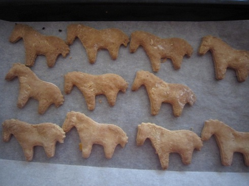 Cooked horse biscuits