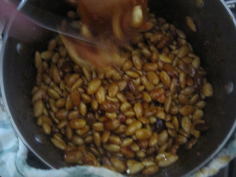 Almonds cooking