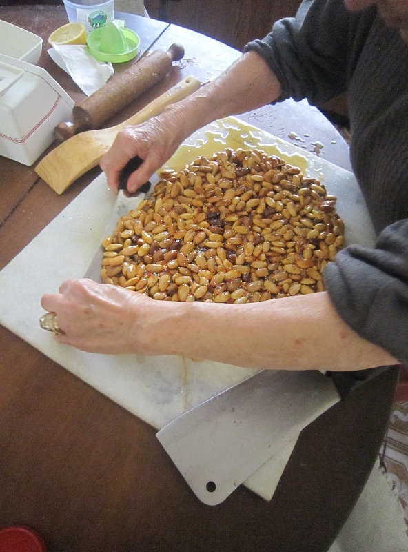 Nonna with knives
