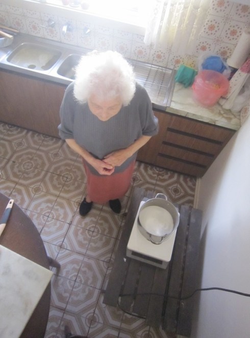 Nonna taken from a chair